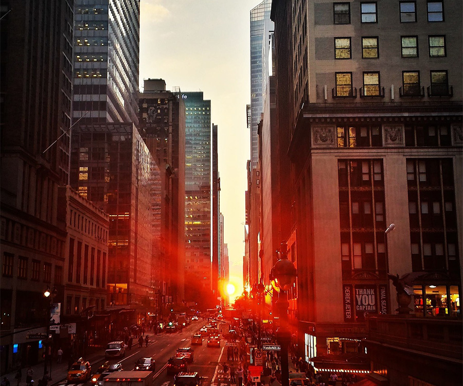 New York Sunset Street